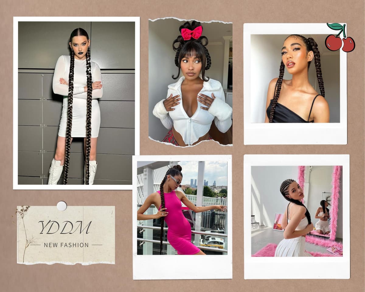 YDDM Capelli Per Treccine Africane Morado Extension Treccine Texture Yaki Easy Install per Principianti 32 Pollici 3 Pezzi Capelli Leggeri e Naturali per Box Braids, Twist e Crochet — view 18