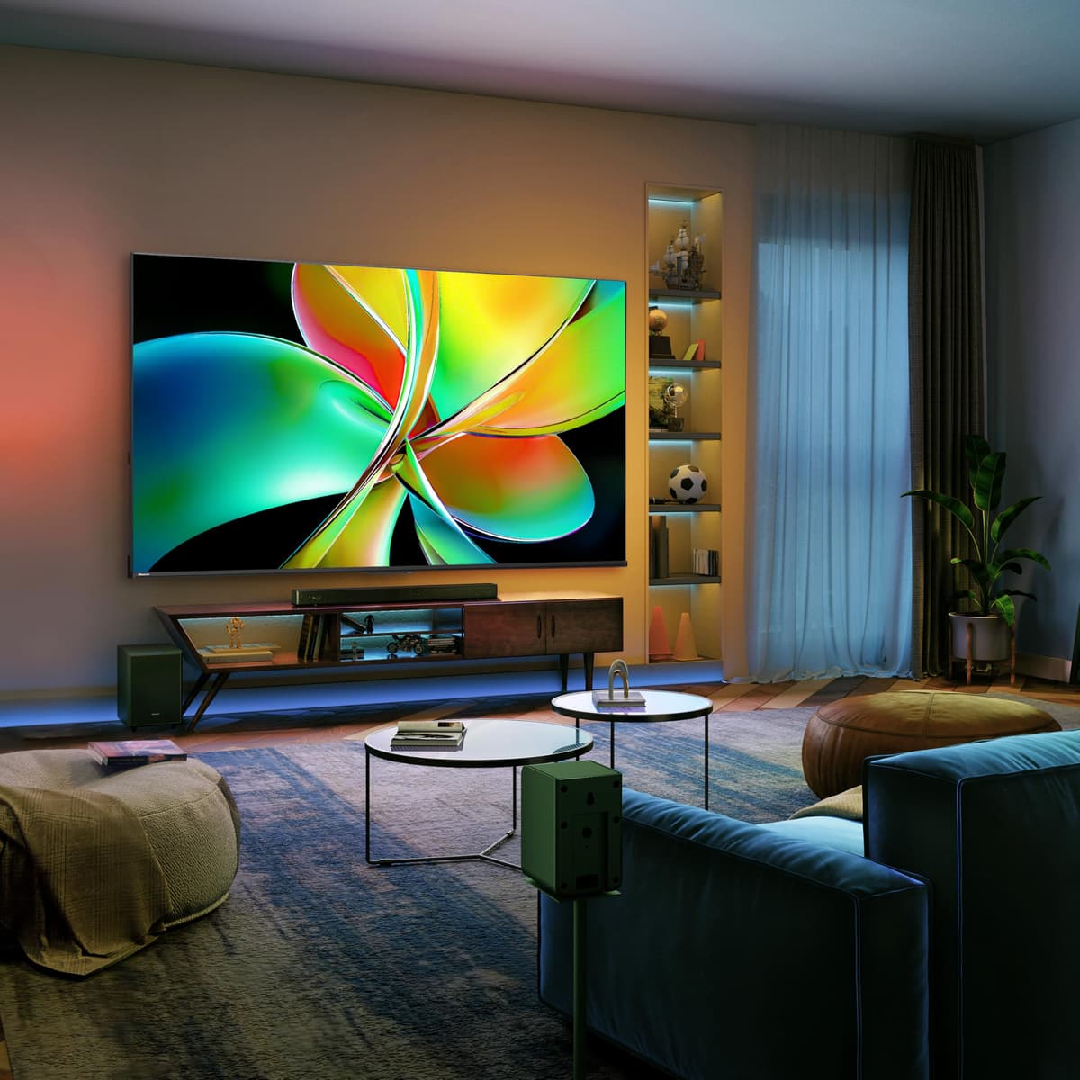 Hisense 43" 43E78QTUK PRO 144Hz QLED Smart AI TV - Hi-View AI Engine, 144Hz Game Mode PRO, Dolby Atmos, Quantum Dot Colour with Freely, Disney +, YouTube, Netflix — view 3