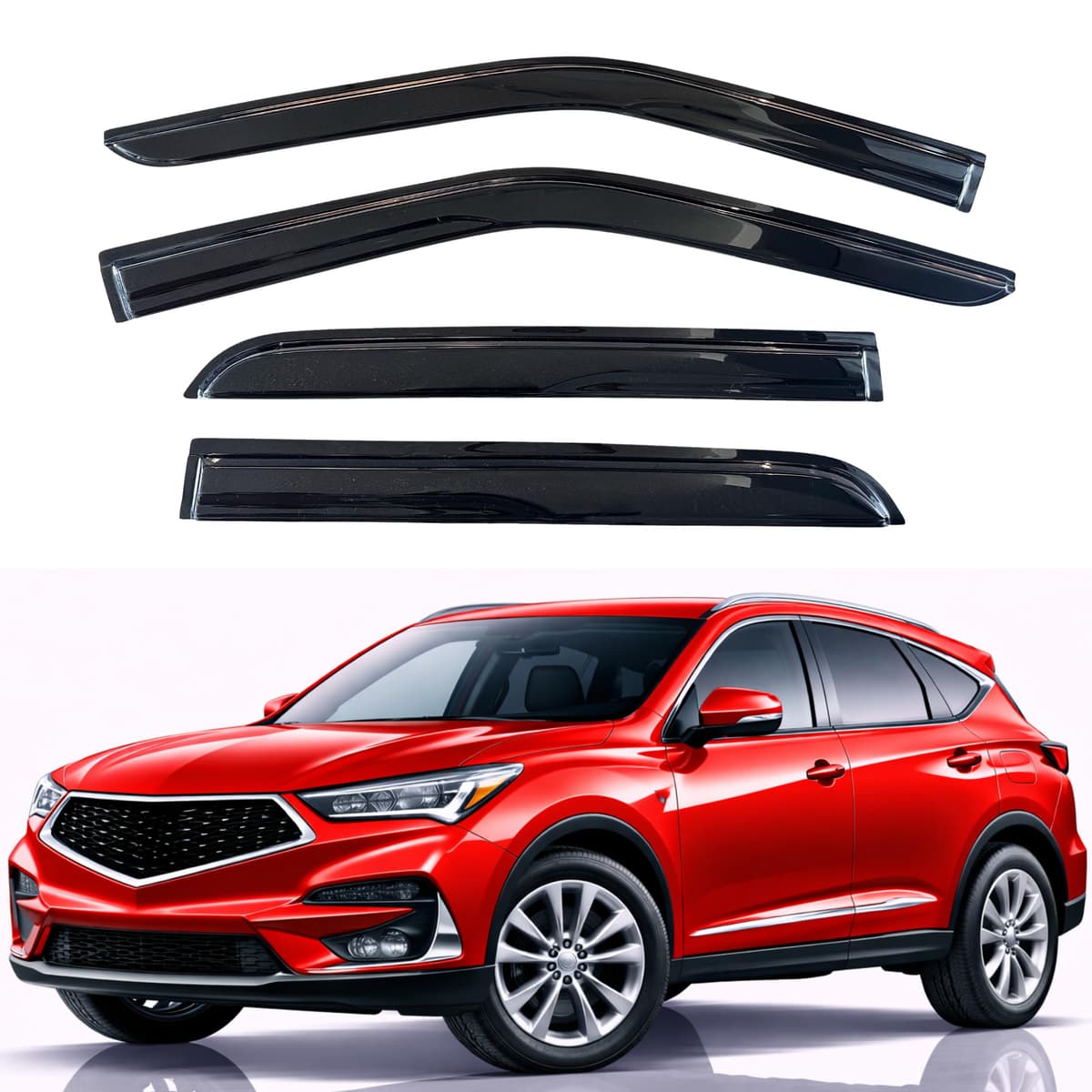 KPY Rain Guards Fit for 2006-2013 Lexus IS250 IS350, Out-Channel Window Visors Vent Wind Deflectors 4PC, Car Accessories for 06-13 Lexus is Series — view 303