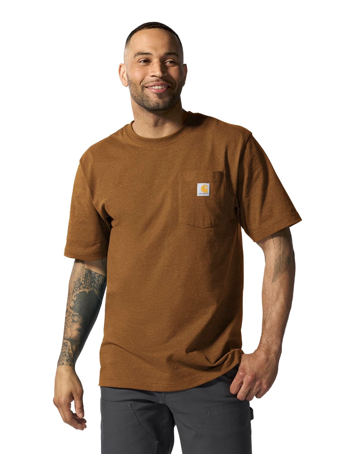 Carhartt Mens Loose Fit Heavyweight Short-Sleeve Pocket T-Shirt (Also Available in Big & Tall) CloseoutWork Utility T-Shirt — view 78