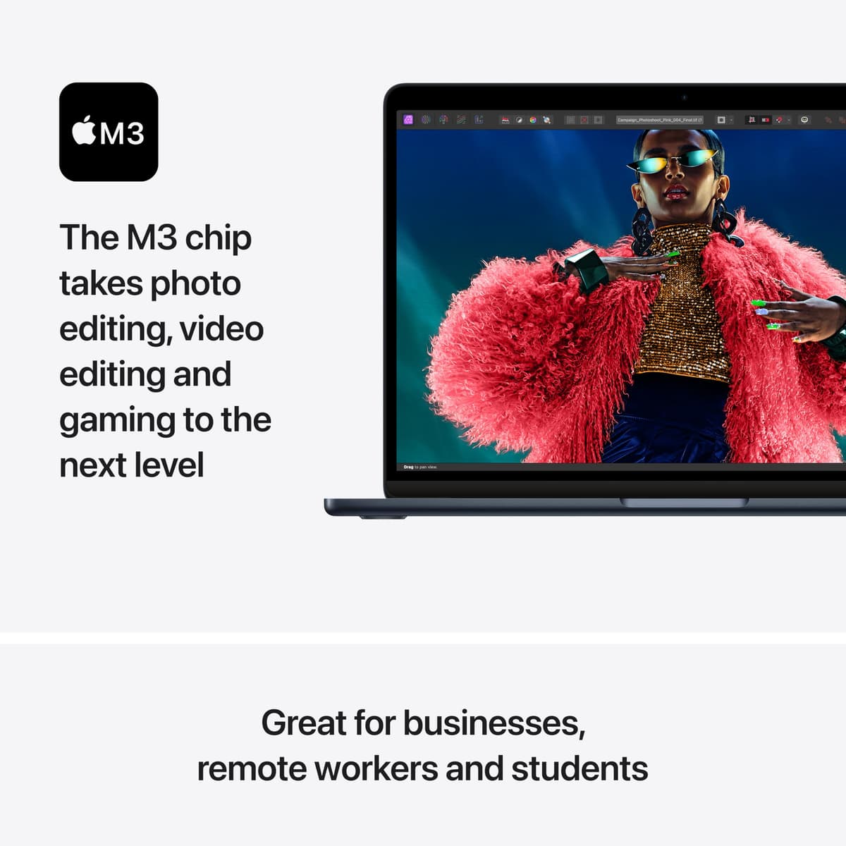 Apple 2024 MacBook Air 13-inch Laptop with M3 chip: 13.6-inch Liquid Retina Display, 16GB Unified Memory, 512GB SSD Storage, Backlit Keyboard, 1080p FaceTime HD Camera, Touch ID; Silver — view 3