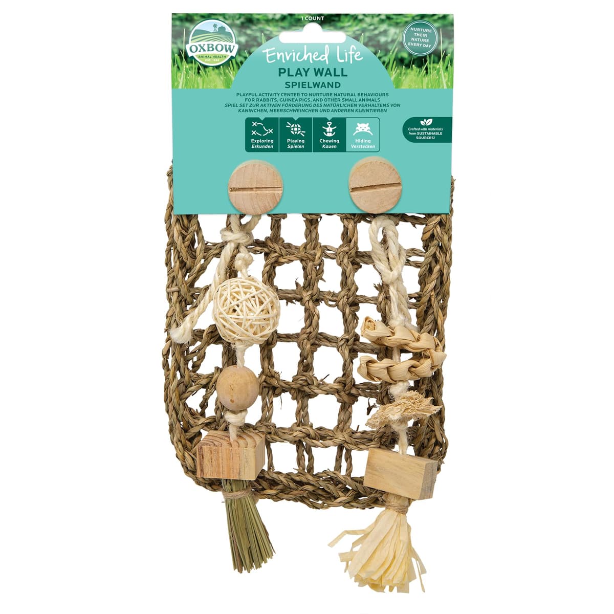 Oxbow Enriched Life Wobble Teaser - Rabbit Toys, Guinea Pig Toys, Hamster, Rabbit, Chinchilla, Rat, Chinchilla Cage Accessories, Guinea Pig Accessories for Cage — view 4
