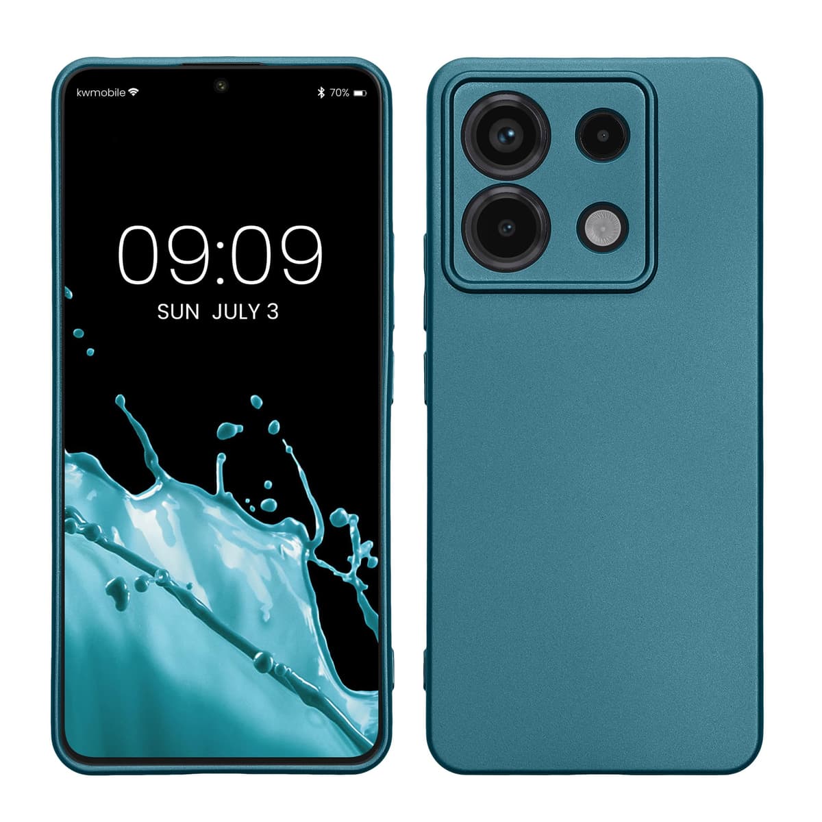 kwmobile Carcasa Compatible con Xiaomi Redmi Note 14 Pro 5G / Poco X7 Funda - Funda Ultrafina de TPU con Bordes elevados - Lavanda Metalizado — view 267