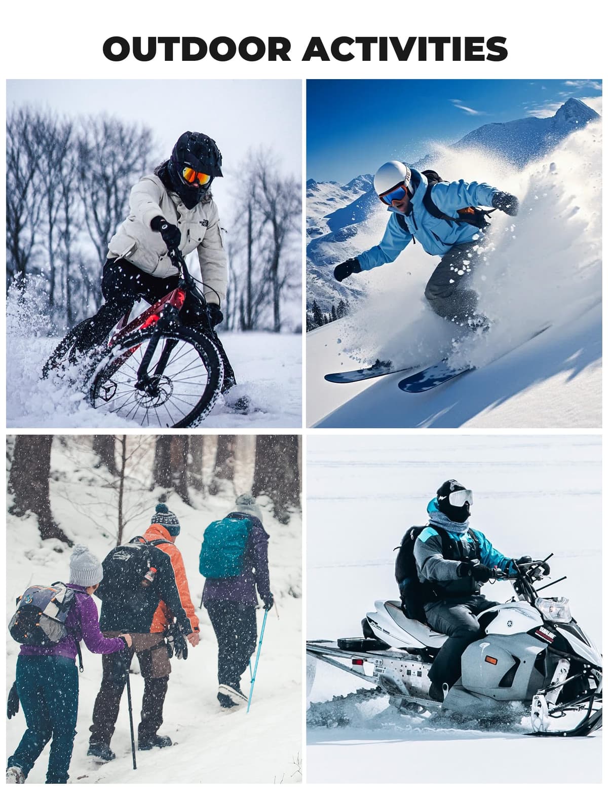 ROCKBROS Pasamontañas Anti Viento Transpirable para Deportes al Aire Libre Bicicleta Motocicleta Snowboard Esquí Ciclismo para Otoño Invierno Hombre y Mujer — view 7