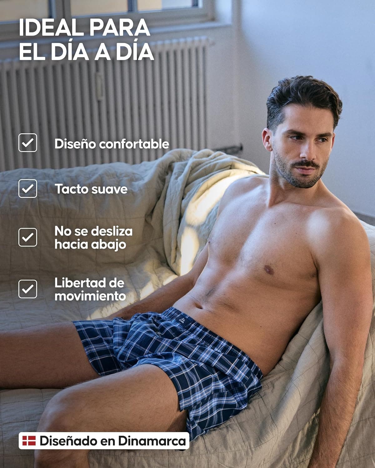 DANISH ENDURANCE Calzoncillos Hombre Boxer de Tela, 100% Algodon Organico Premium, Pack de 4 y 6 - Ropa Hombre, Ropa Interior — view 2