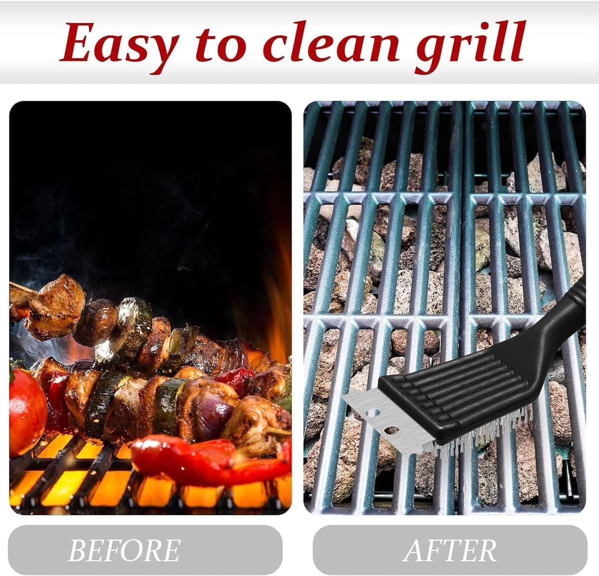 1 Pcs Stainless Steel Grill Brush,Barbecue Cleaning Kit,Portable Storage Gadget,BBQ Brush Cleaner,Specifically Designed for Grill and Kitchen Cleaning — view 3