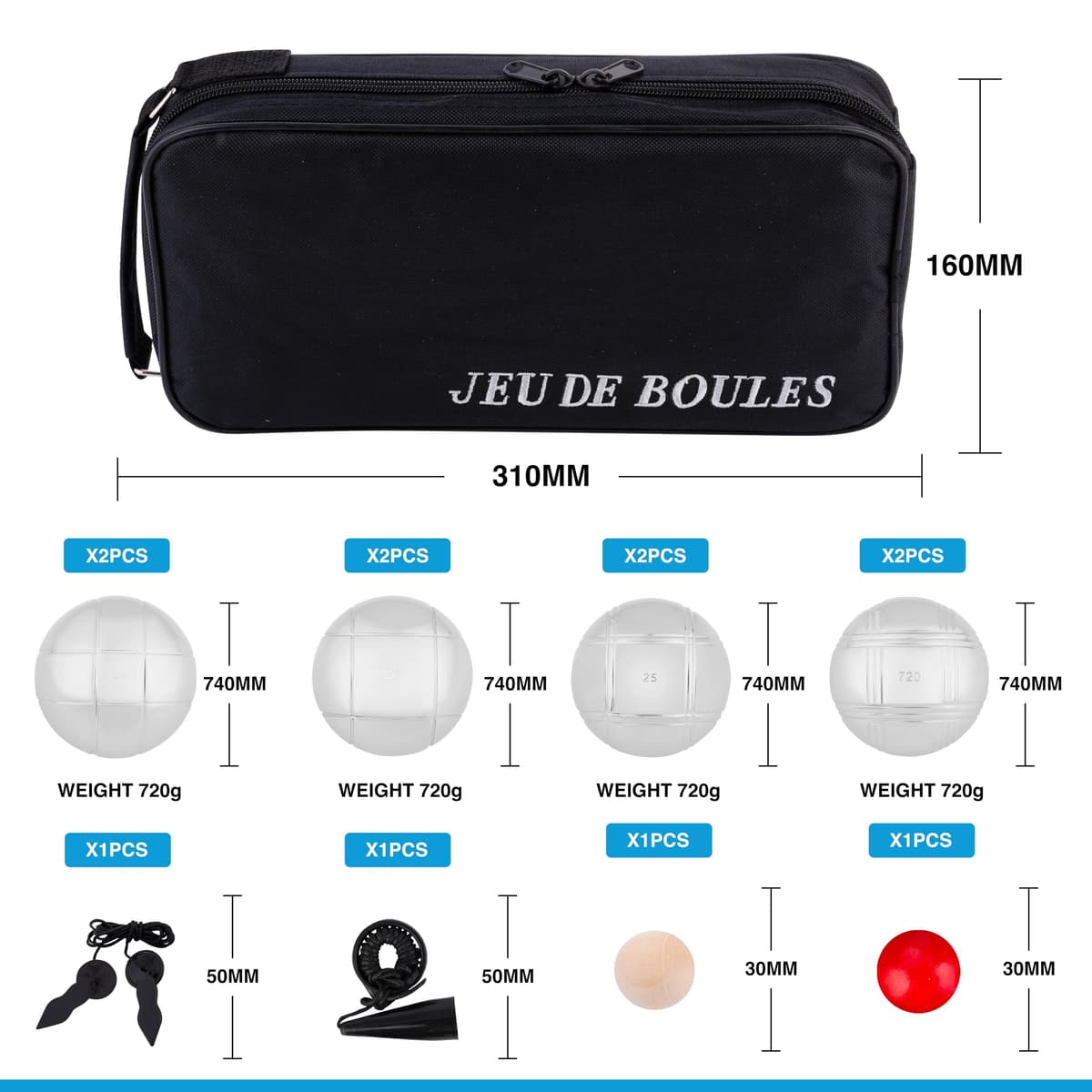 Engelhart - Sacoche de jeu de 8 Boules - 010203 — view 3