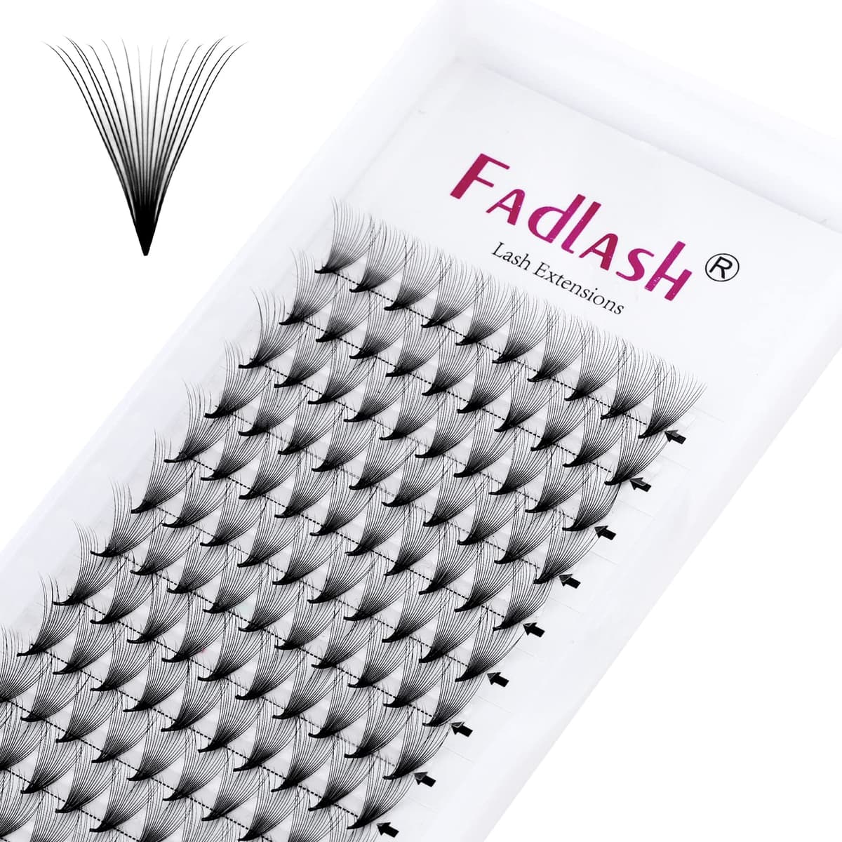 Russian Volume Lashes 16D 0.07 C Curl Mix Tray - Premade Fan Lashes (8-14mm) — view 13