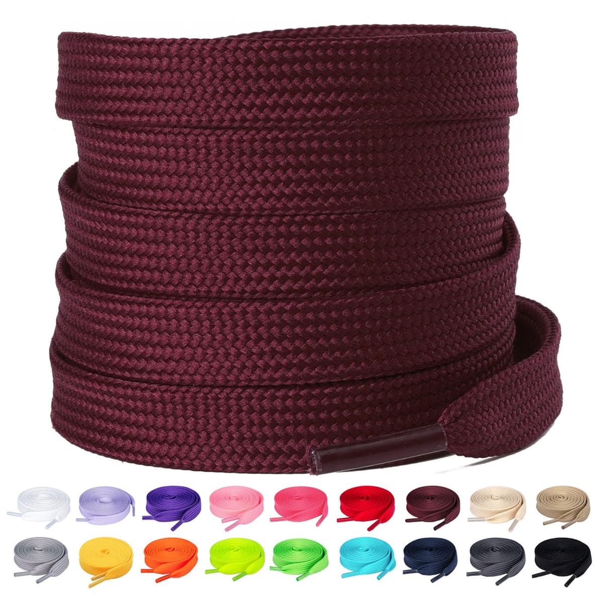 Olukssck - 2 Pares de Cordones Planos, Cordones duraderos de Repuesto de 10 mm de Calidad para Zapatos de Deporte, Zapatos de Ciudad — view 8