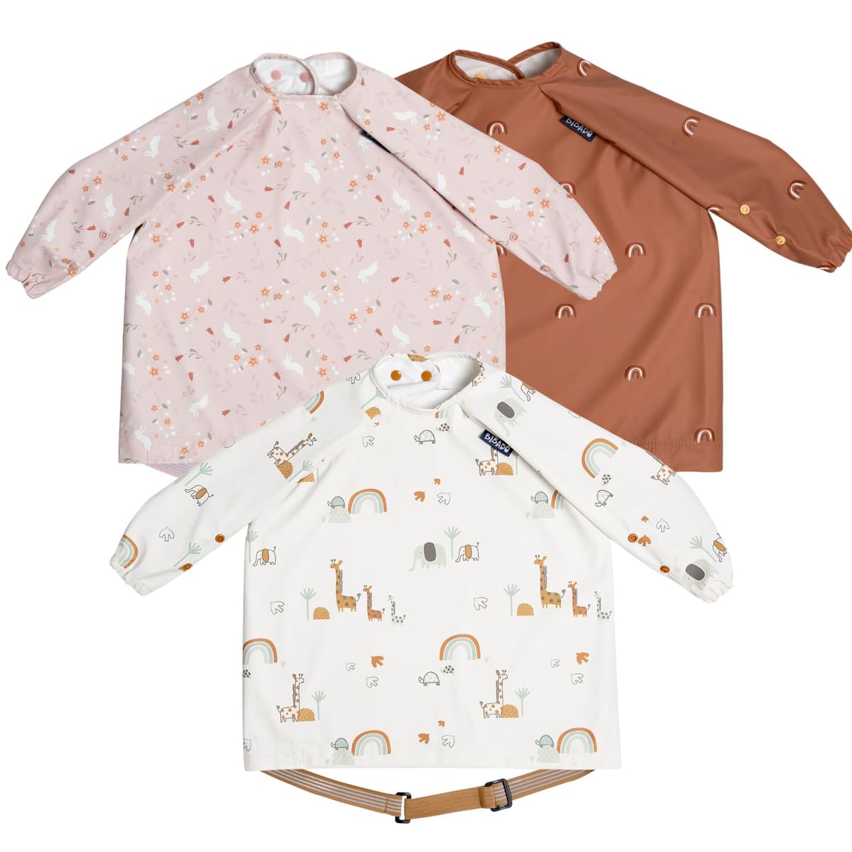 BIBaDO - Long Sleeve Baby Bibs - Babies & Toddlers 6-36 Months - Coverall Weaning Bib - Easy Wipe Clean & Soft Fabric - Attach to Highchair & Tables - Waterproof - Machine Washable — view 30