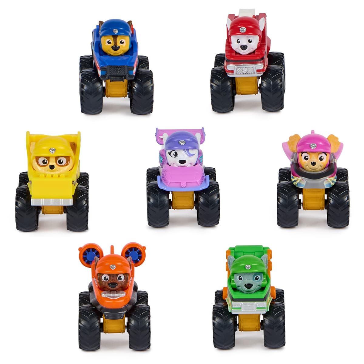 Paw Patrol Patrulla Canina - Pack 7 Coches Pup Squad Racers: Chase, Marshall, Skye, Rubble, Rocky, Zuma y Roxi - Patrulla Canina Juguetes - Regalo Niño 3 años + - Juguetes Niños 3 años — view 4