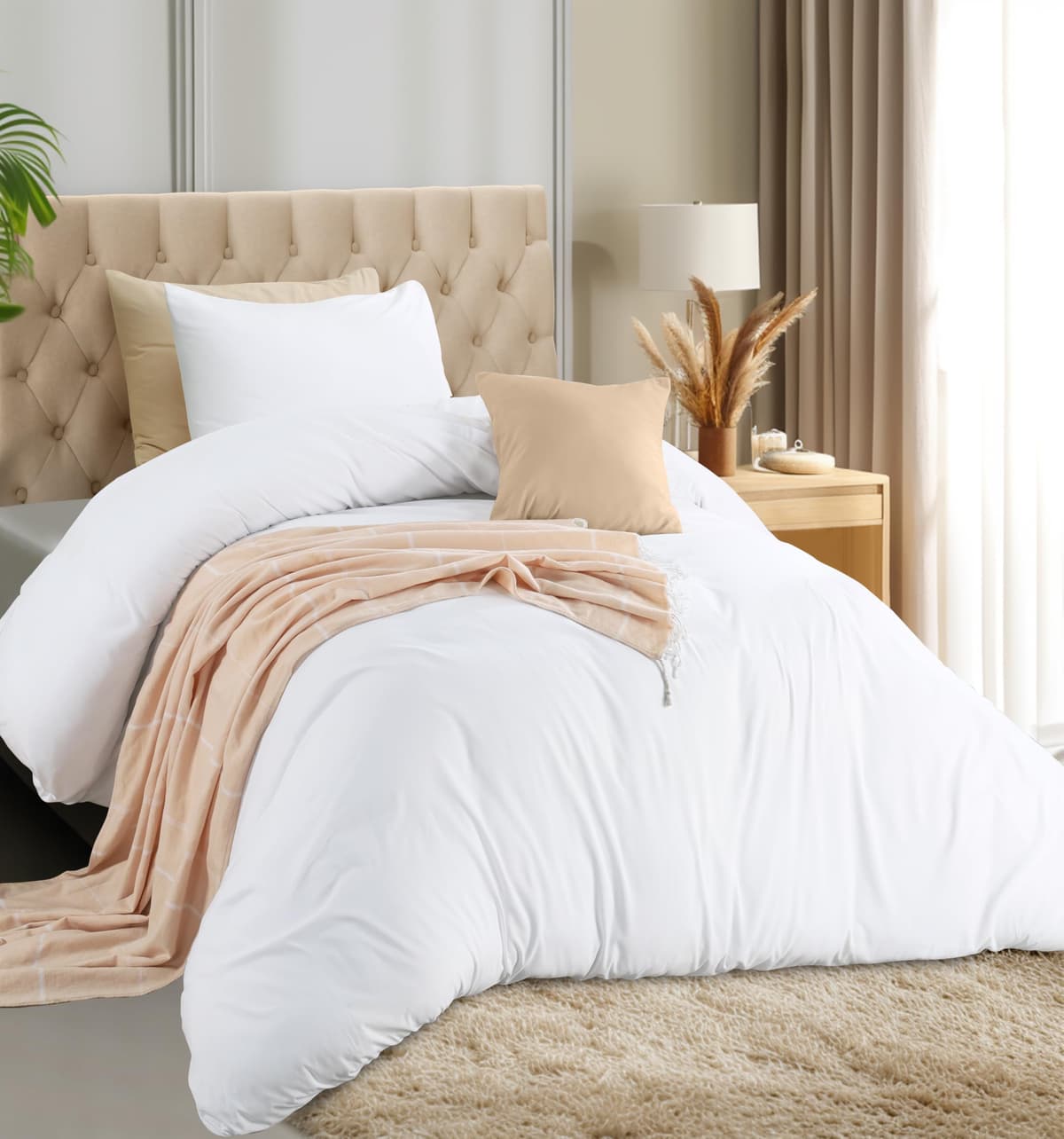 Utopia Bedding Funda Nordica Cama 180 - Microfibra Juego de Funda Nordica 240x260 cm y 2 Fundas de Almohada 65x65 cm (Blanco) — view 27