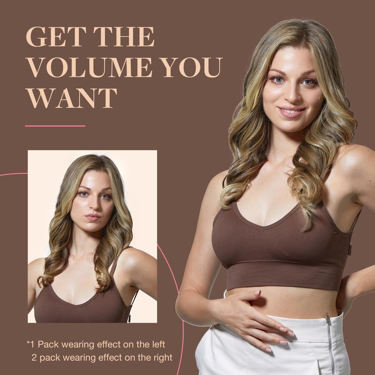 GOO GOO Clip in Hair Extensions Human Hair, 18inch 150g 9Pcs, #2 Dark Brown, Hair extensions for women, Human Hair Extensions Clip in — view 214