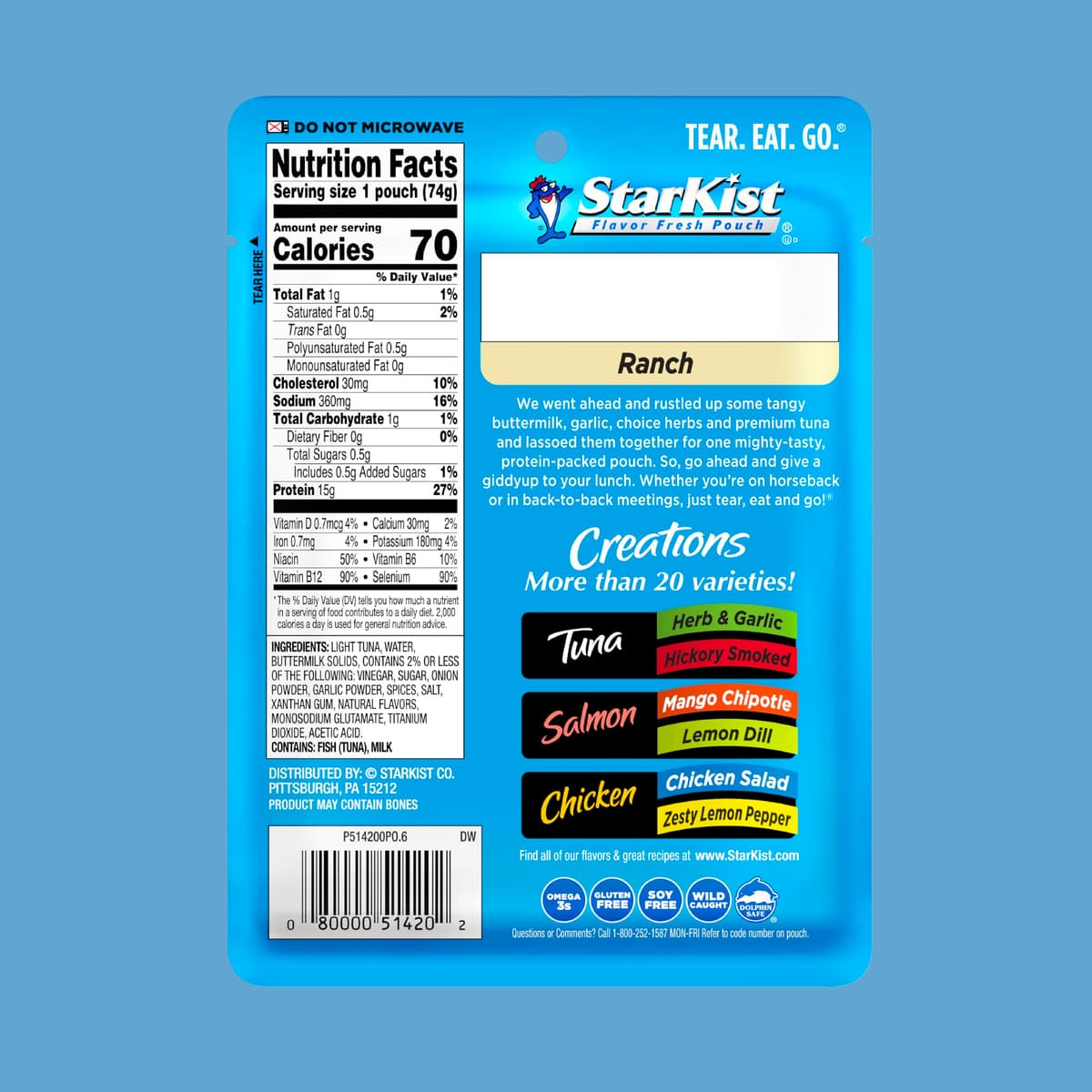 StarKist - creaciones de atún solo sirven Rancho - 2,6 oz. — view 2