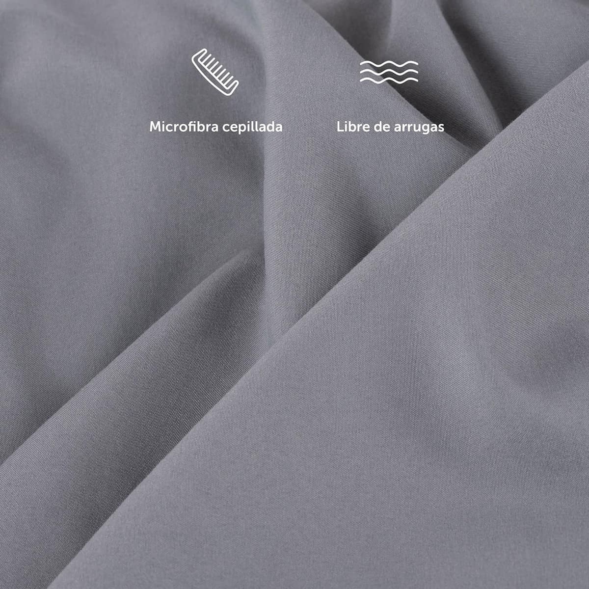 Blumtal Sábana bajera ajustable de microfibra 200 x 200 x 30 cm - 1er-Conjunto Gris — view 4