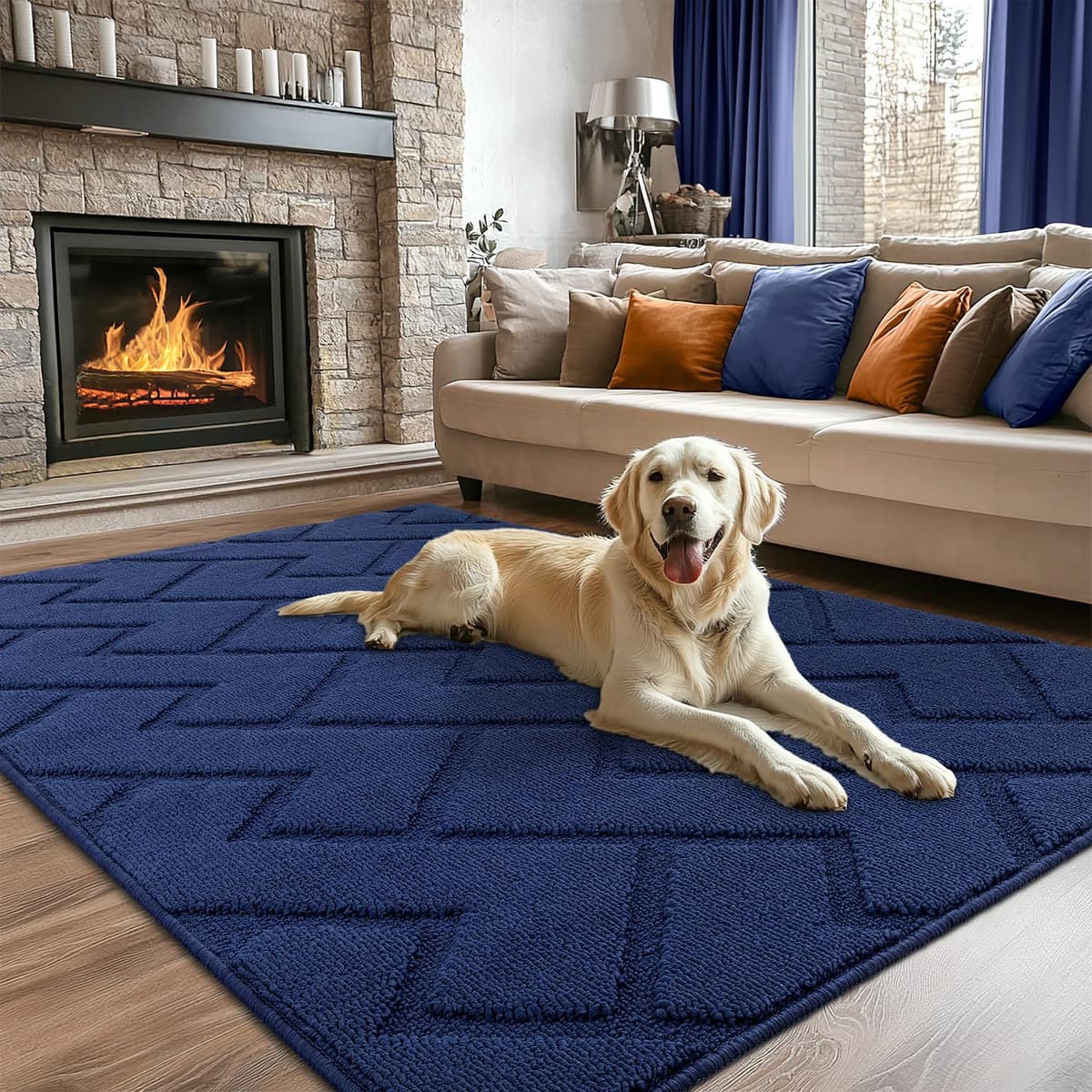 Biscpro Door Mats Indoor,Dirt Trapper Mat Absorbent Non-Slip Low Profile Doormat for Entrance,Inside, Kitchen,Front Door Mat Washable for Pets and Dogs— 50x80cm,Grey — view 86