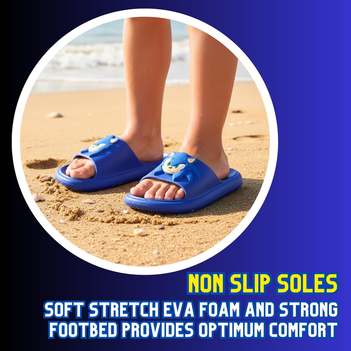 Sonic The Hedgehog Sandalias para Niños, Sandalias de Verano, Regalo Niños, Tallas EU 26 a 33 — view 3