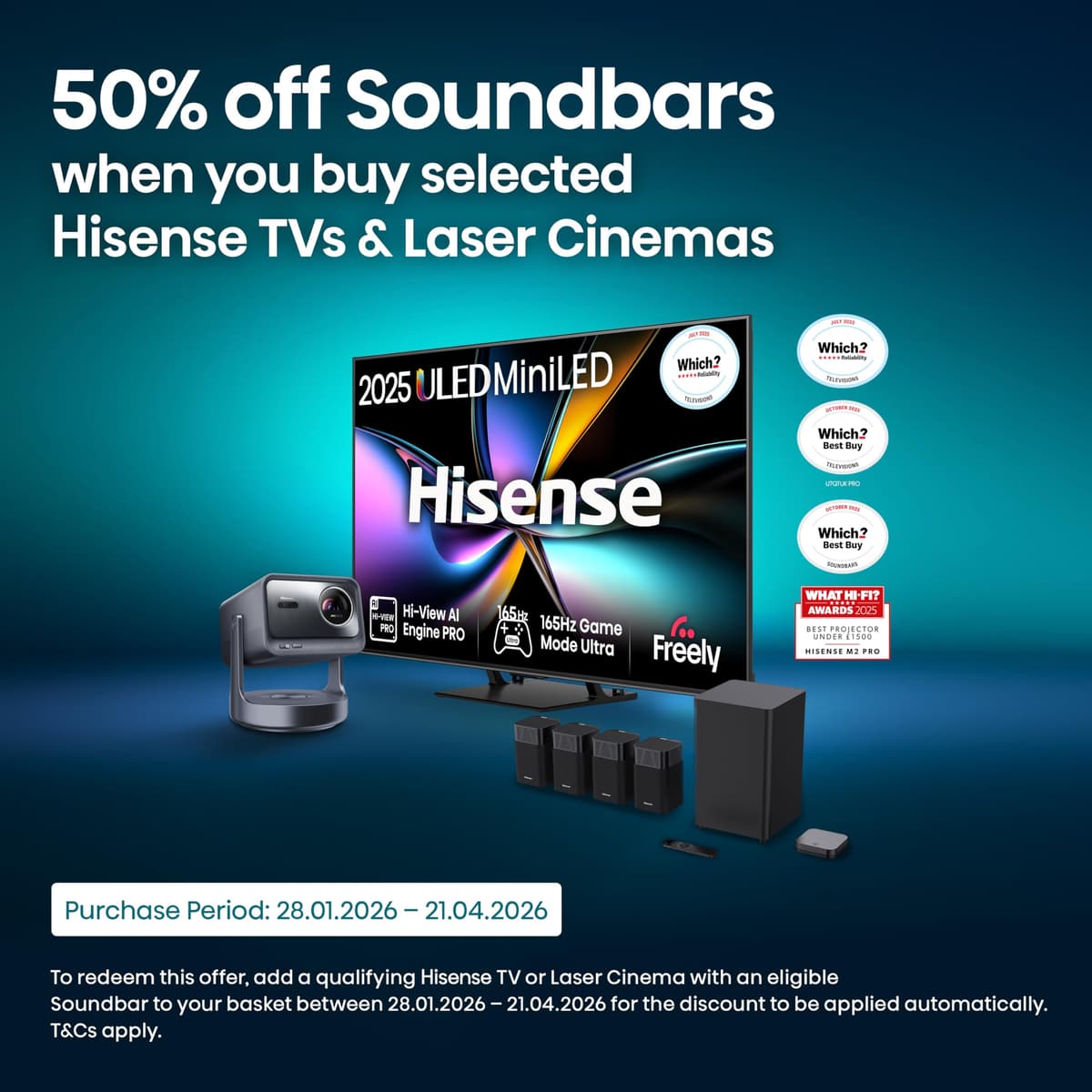 Hisense 40" 40E4QTUK FHD LED TV with Freely - Direct Lit LED, Dolby Audio, Natural Colour Enhancer, Games Mode, Sports Mode with Freely, Disney +, YouTube, Netflix — view 2