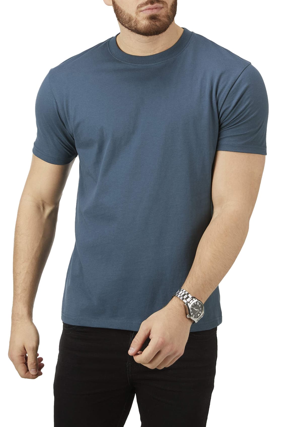 Charles Wilson Paquete 5 Camisetas Cuello Redondo Lisas — view 5