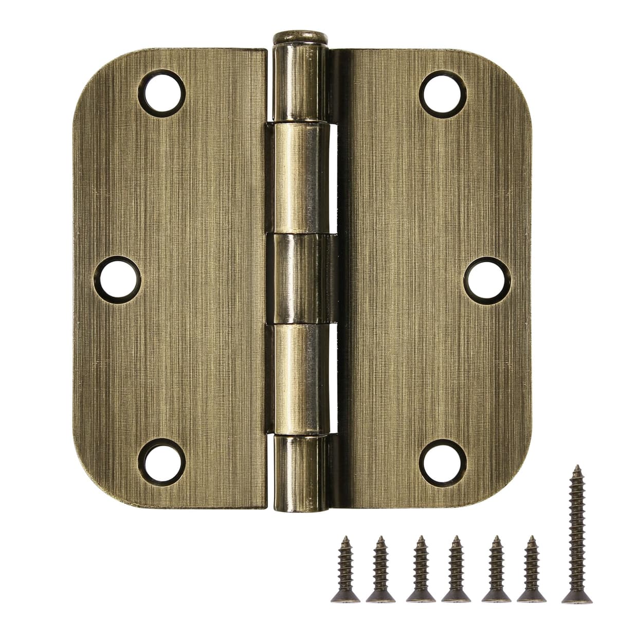 1 Pack Ball Bearing Door Hinges Matte Black 3.5 Inch 5/8" Radius Round Anti Squeak Interior 3-1/2"Flat Iron Bifold Standard Office Bedroom Indoor for Doors 3 ½" Hardware Home House Decor Accessories — view 13