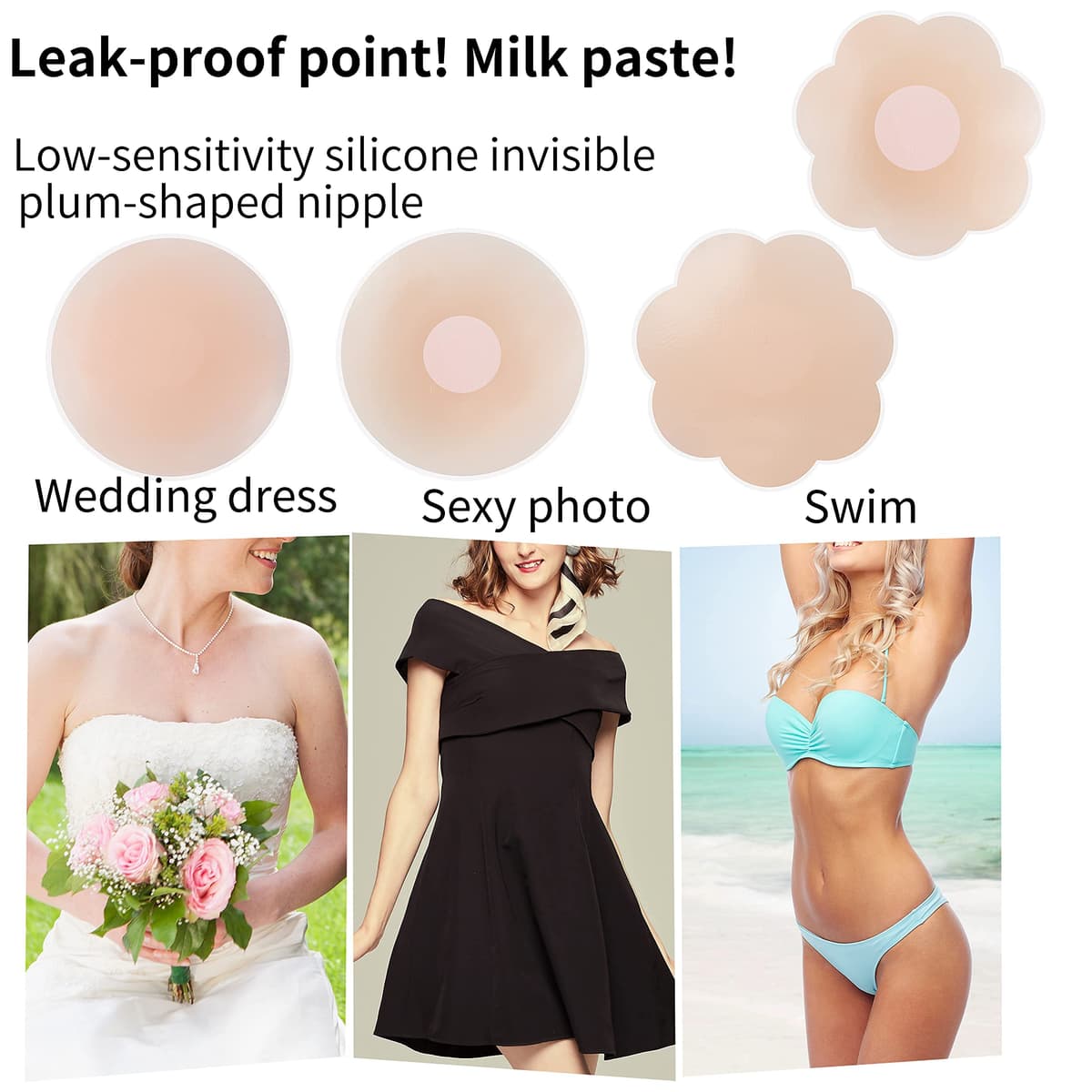 Nipple Covers - Reusable Adhesive Pasties Invisible, Seamless for Party Dresses, Wedding, Daily Wear Comfortable, Waterproof Bra Alternative — view 6