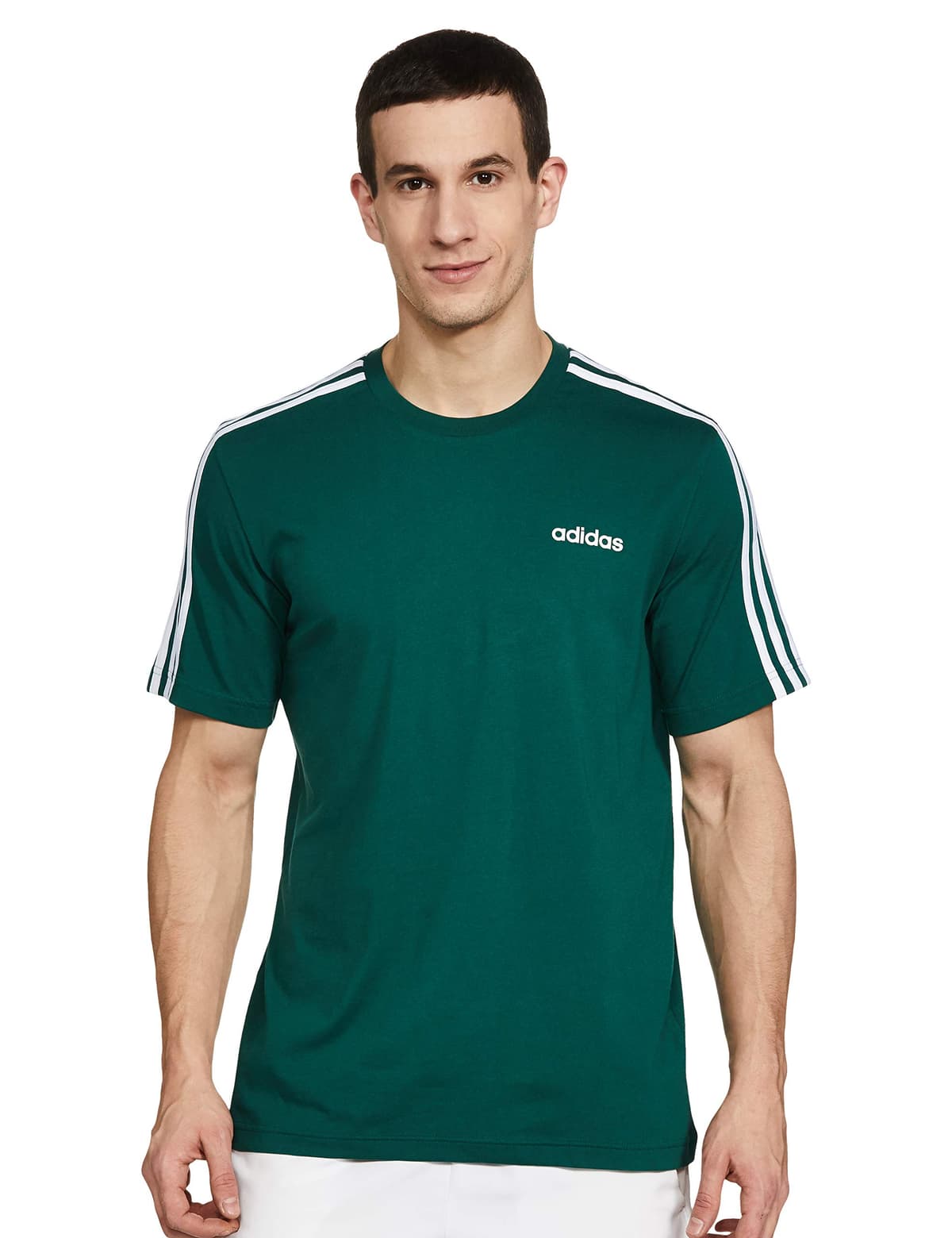 adidas Essentials Single Jersey 3-Stripes tee Camiseta de Manga Corta Hombre (Pack de 1) — view 24