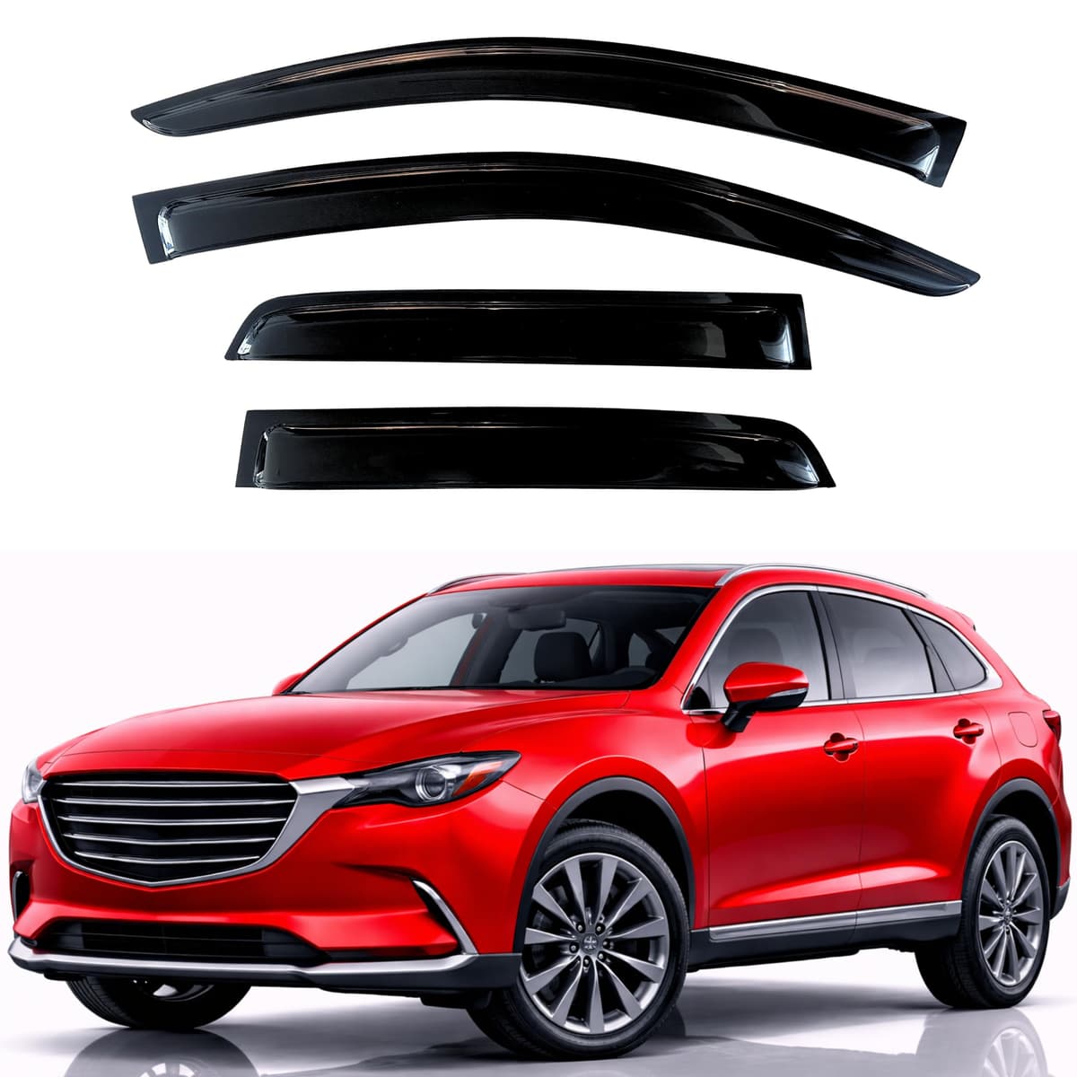 KPY Rain Guards Fit for 2006-2013 Lexus IS250 IS350, Out-Channel Window Visors Vent Wind Deflectors 4PC, Car Accessories for 06-13 Lexus is Series — view 260