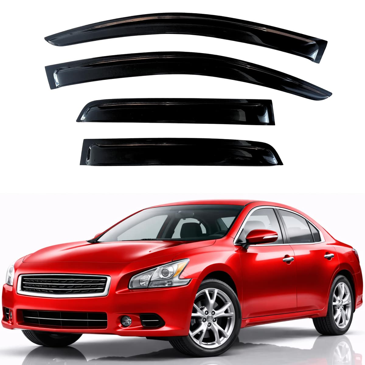KPY Rain Guards Fit for 2006-2013 Lexus IS250 IS350, Out-Channel Window Visors Vent Wind Deflectors 4PC, Car Accessories for 06-13 Lexus is Series — view 250