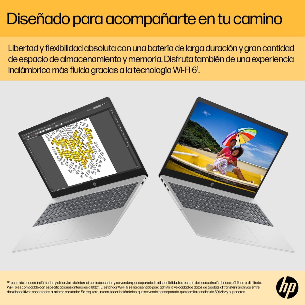 HP 15-fc0243ns - Ordenador portátil de 15.6" FHD (AMD Ryzen 7-7730U, 32 GB RAM, 1TB SSD, AMD Radeon Graphics, Windows 11) Plata y Azul - Teclado QWERTY Español — view 5