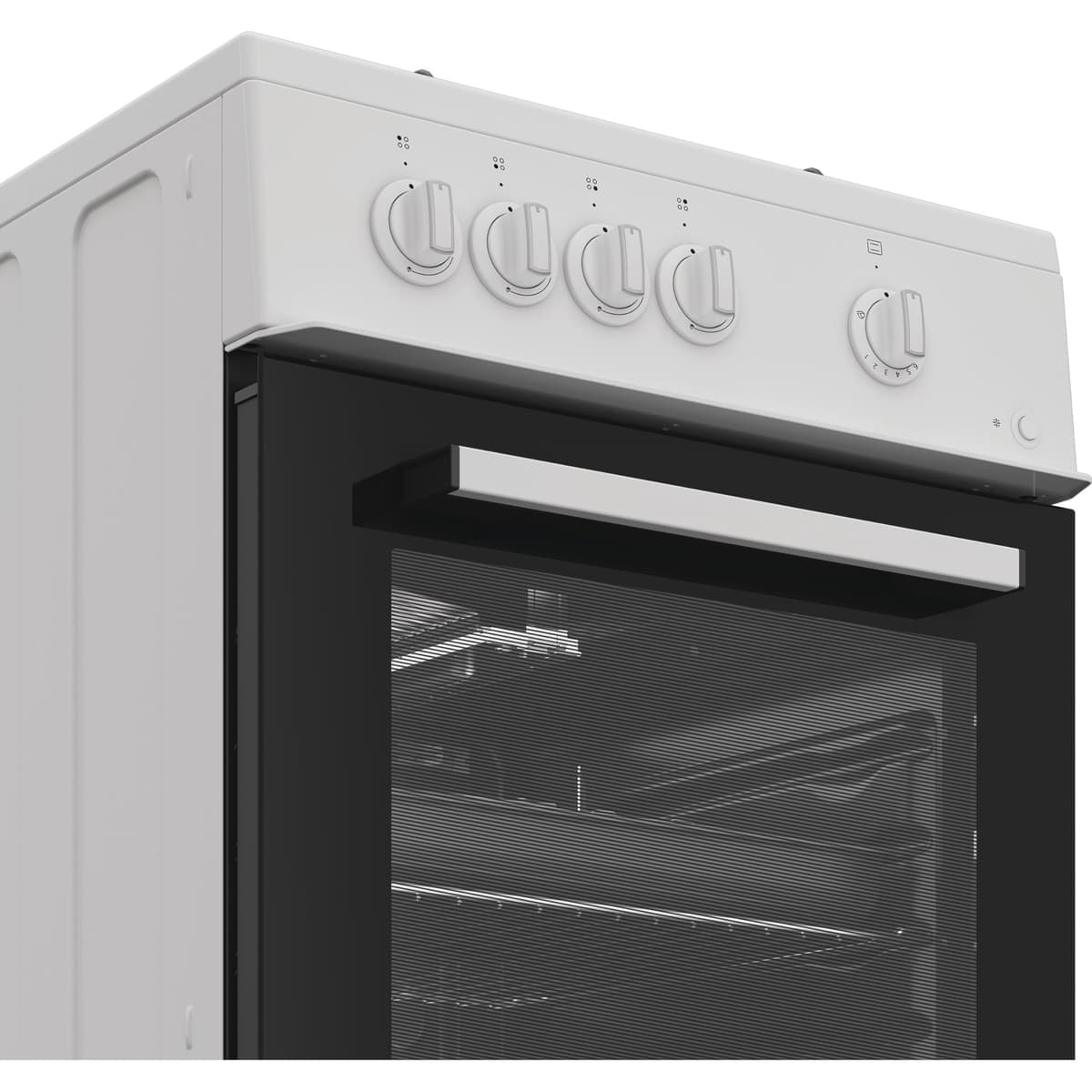 Indesit I5G1KMW 50cm wide Single Oven Gas Cooker - White - A/A Rated — view 3