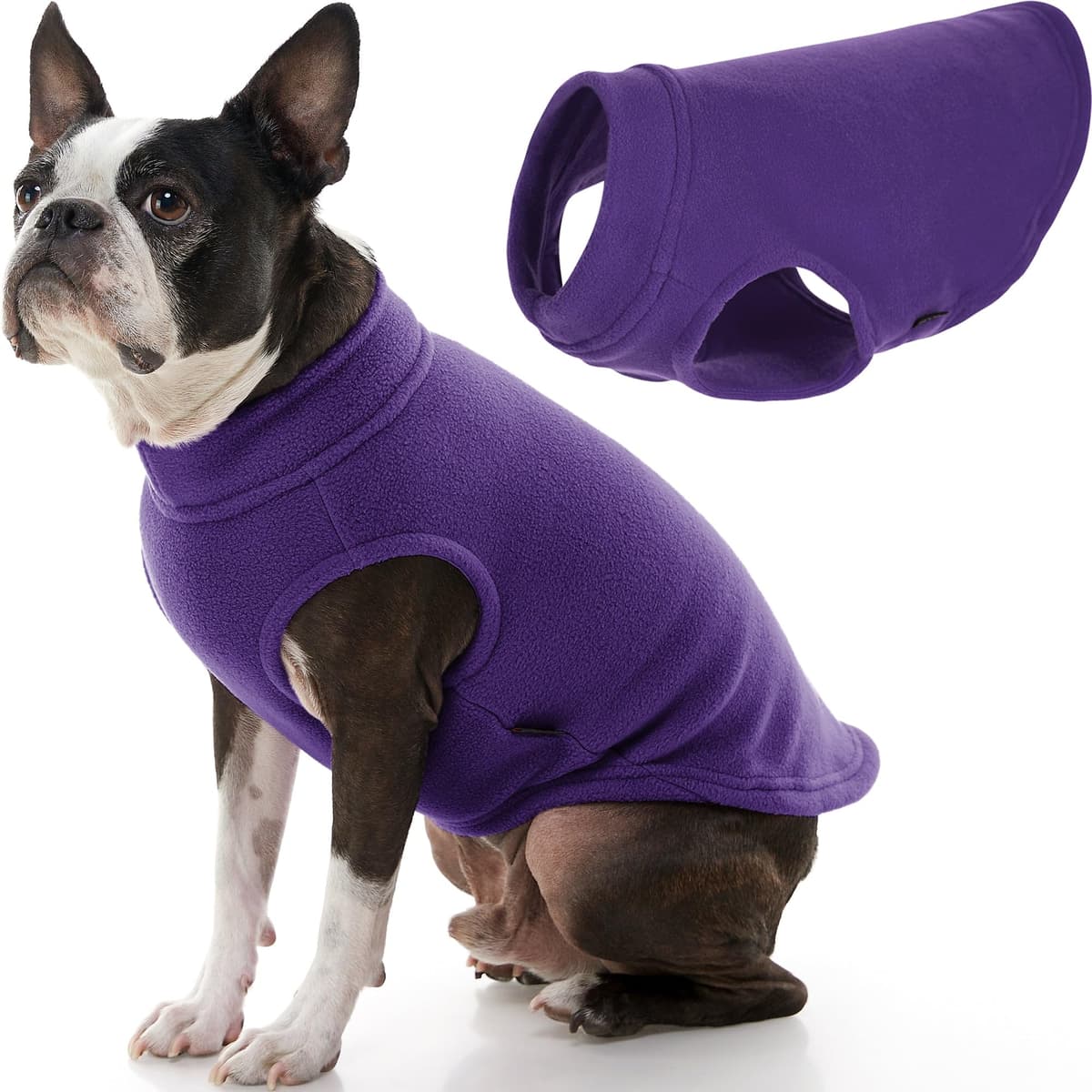 Gooby Stretch Fleece Pull Over Cold Weather Dog Vest, 2X-Large, Black — view 18