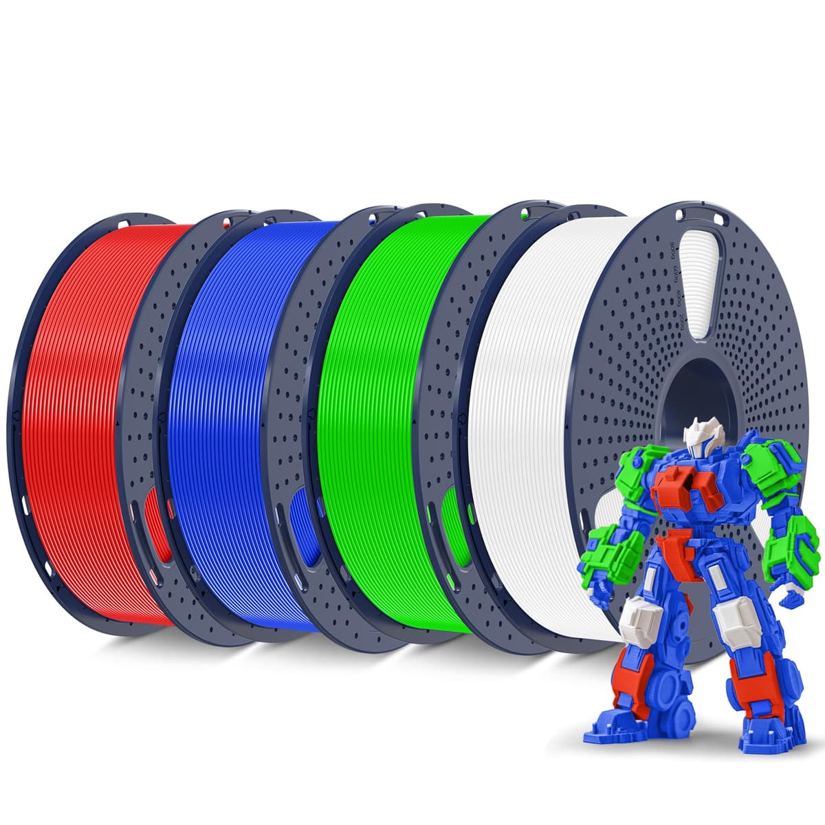 SUNLU Pack de 16 Colores Filamento PLA Plus, Filamento PLA+ Multicolor para Impresoras 3D 1.75mm, Embalado al Vacío Individualmente, 0.25kg/Bobina, Total 4kg, 16 Bobinas​ — view 26