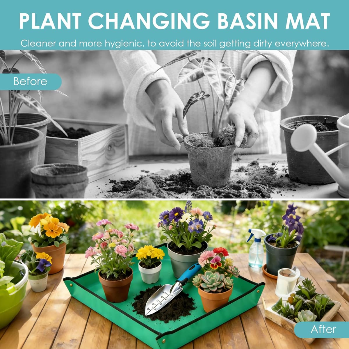 Juego de Herramientas de jardinería 7PC, Kit de jardineria Bolsa de Jardín con Bolsa de sujeción Resistente, Juego de Herramientas de Mano de jardín, Regalos de Jardinería para Mujeres y Hombres — view 5