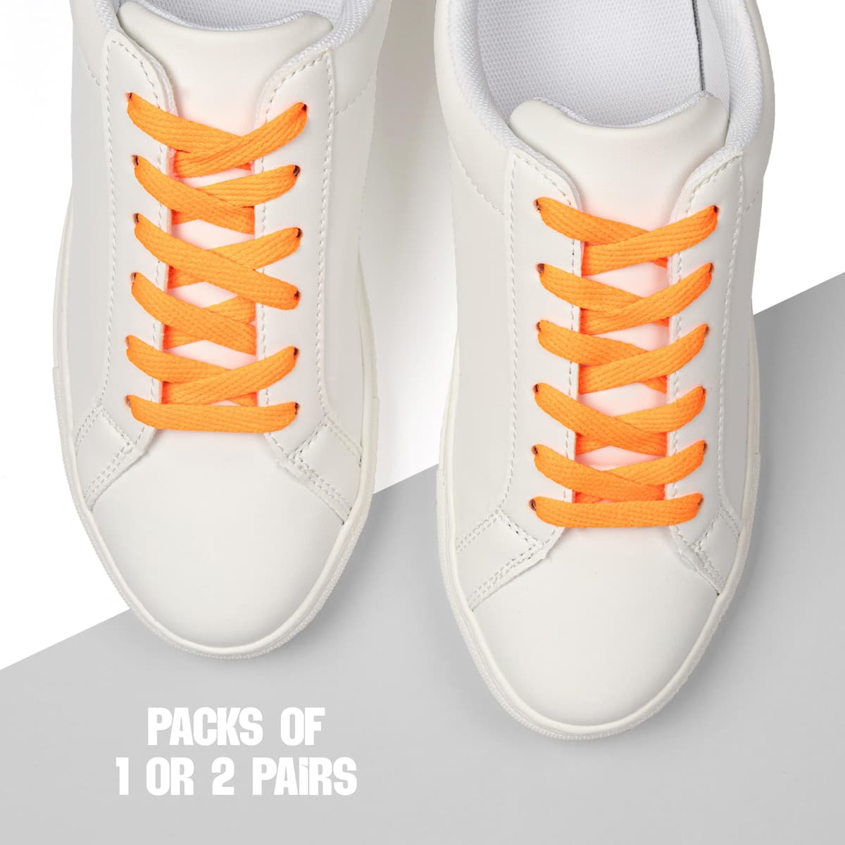 Kilter Flat Shoelaces 8mm Wide Trainers, Boots, Hi-Tops, Shoes, Football, Rugby, Gym, Running, Fashion — view 2