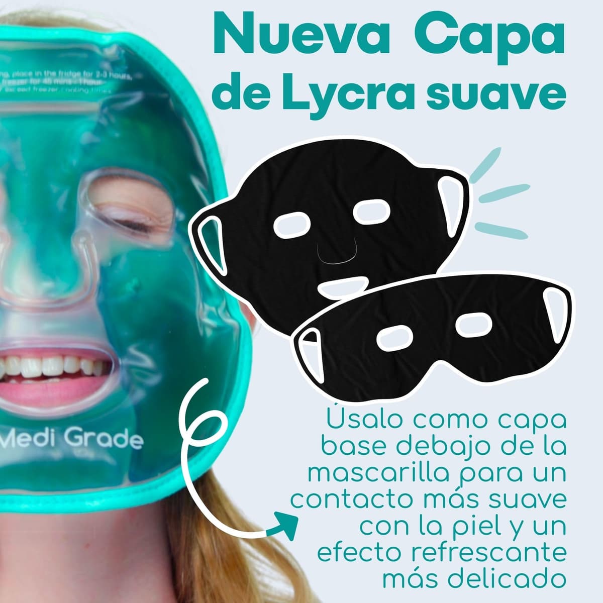 Antifaz de Gel Frío y Mascara para Ojos – Tecnología de Gel Facial de Medi Grade – Set para Cuidado Facial de Mujer y Hombre, Mascara de Frio para Cara Ojos y Anti Ojeras — view 2