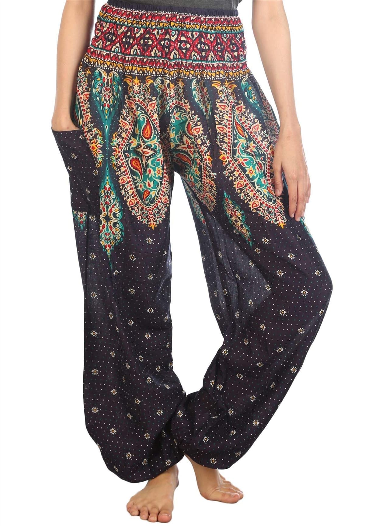 Lofbaz Harem Pants for Women Yoga Boho Hippie Clothing Womens Palazzo Bohemian Pajama Trousers Beach Indian Gypsy Genie Clothes — view 83