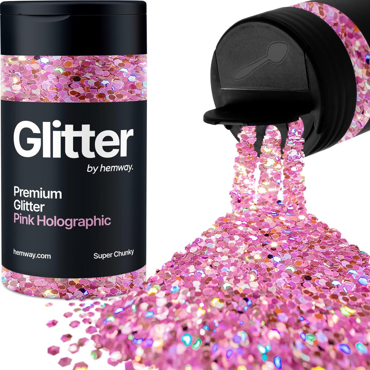 Light Rose Gold Glitter Shaker, 130g Ultrafine Glitter, Crafts 1/128" Metallic Flake Light Rose Gold Sequins, Resin & Epoxy Crafts, Decorating, Halloween, Christmas Nail, Face, Hemway — view 217