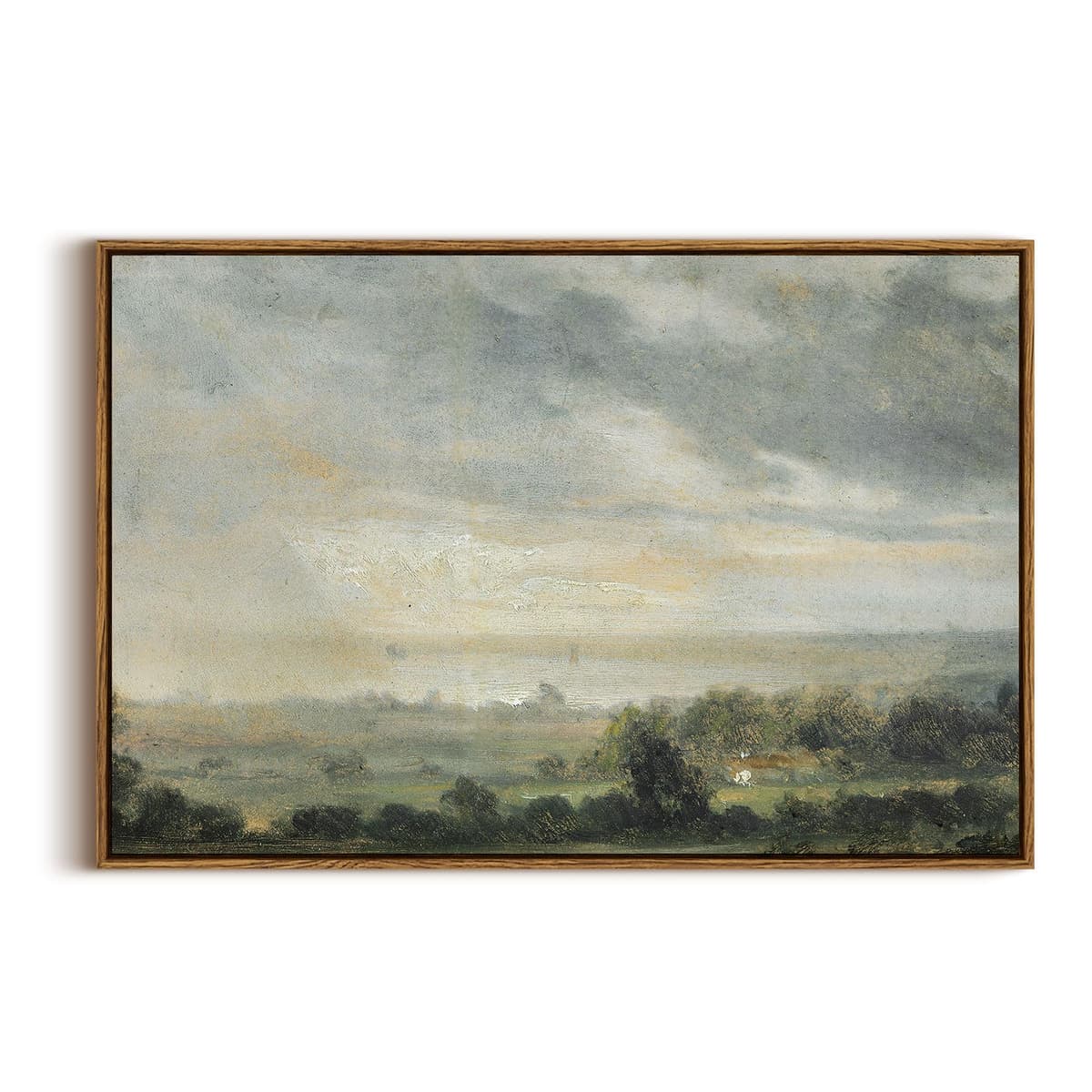 InSimSea Framed Canvas Wall Art, Meadow with Flowers Painting, Landscape for Living Room, Bedroom, Home, Bathroom Decor, 8x10 — view 129