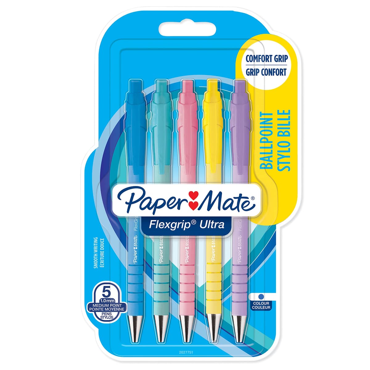 Paper Mate Flexgrip Ultra Retractable Ballpoint Pens | Medium Point (1.0mm) | Black | 5 Count — view 12