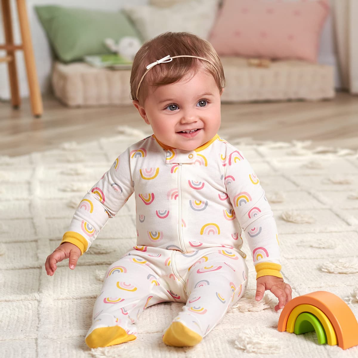 Gerber Baby Girls 4 Pack Sleep 'N Play Footie Baby and Toddler Sleepers — view 6