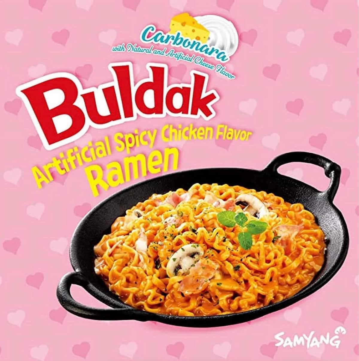 Samyang Buldak Carbonara Ramen Coreano – Fideos Picantes Instantáneos con distintos Sabores - Pack Laborawi (5x130g) — view 2
