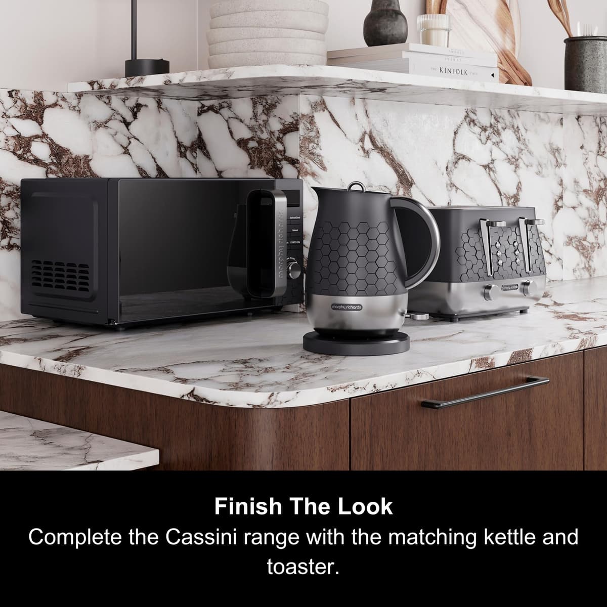 Morphy Richards Cassini Digital Glass Microwave, 20L Capacity, Stainless Steel Inner Cavity, 6 Power Levels, Defrost, 95 Minute Timer, 24.5cm Glass Turntable, Easy Clean, 800W, Moonless Night, 511420 — view 5