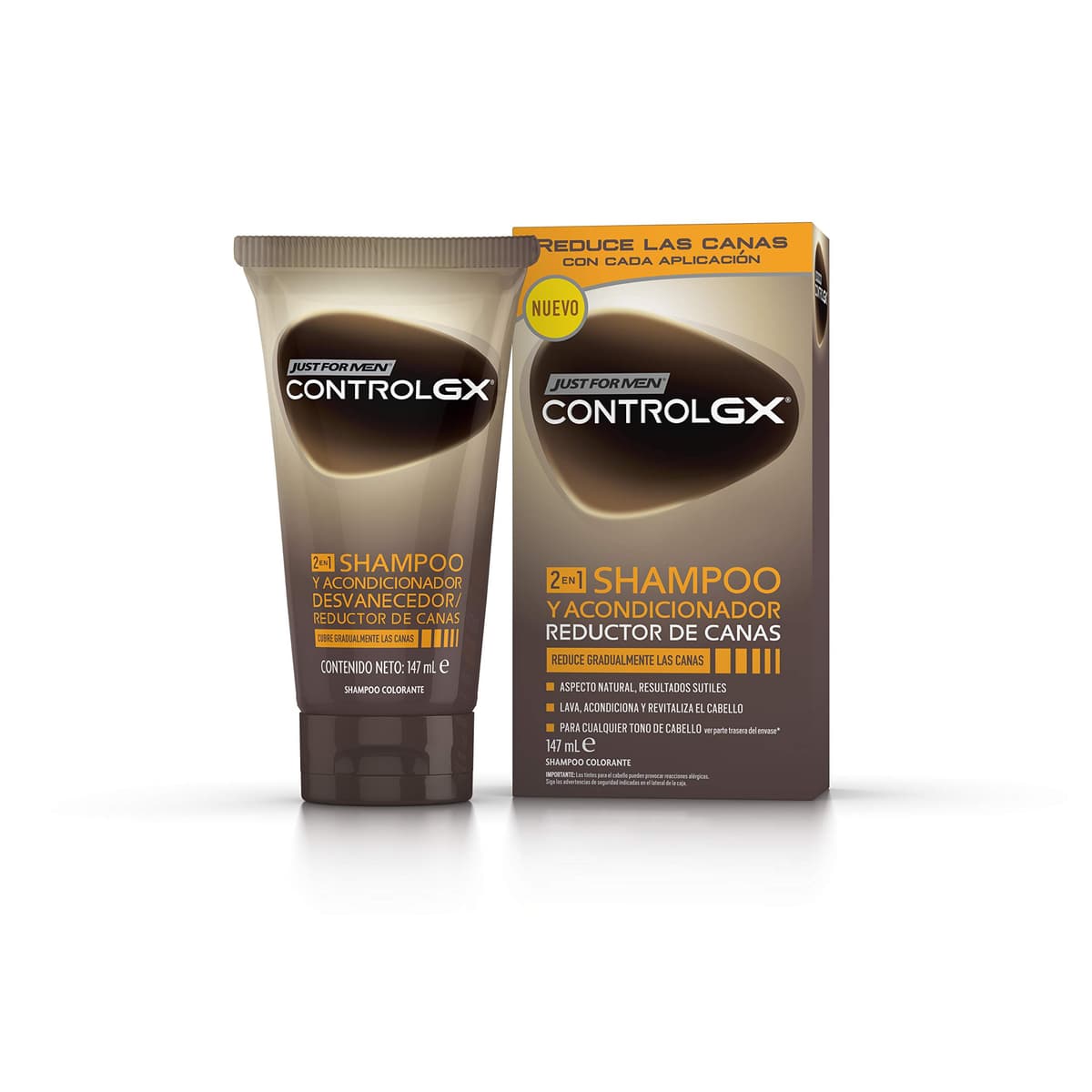 Just For Men Control GX Champú Y Acondicionador para Canas Hombre, Reduce Las Canas Gradualmente en Cada Lavado, Para Todos Los Tonos, 118ml — view 6