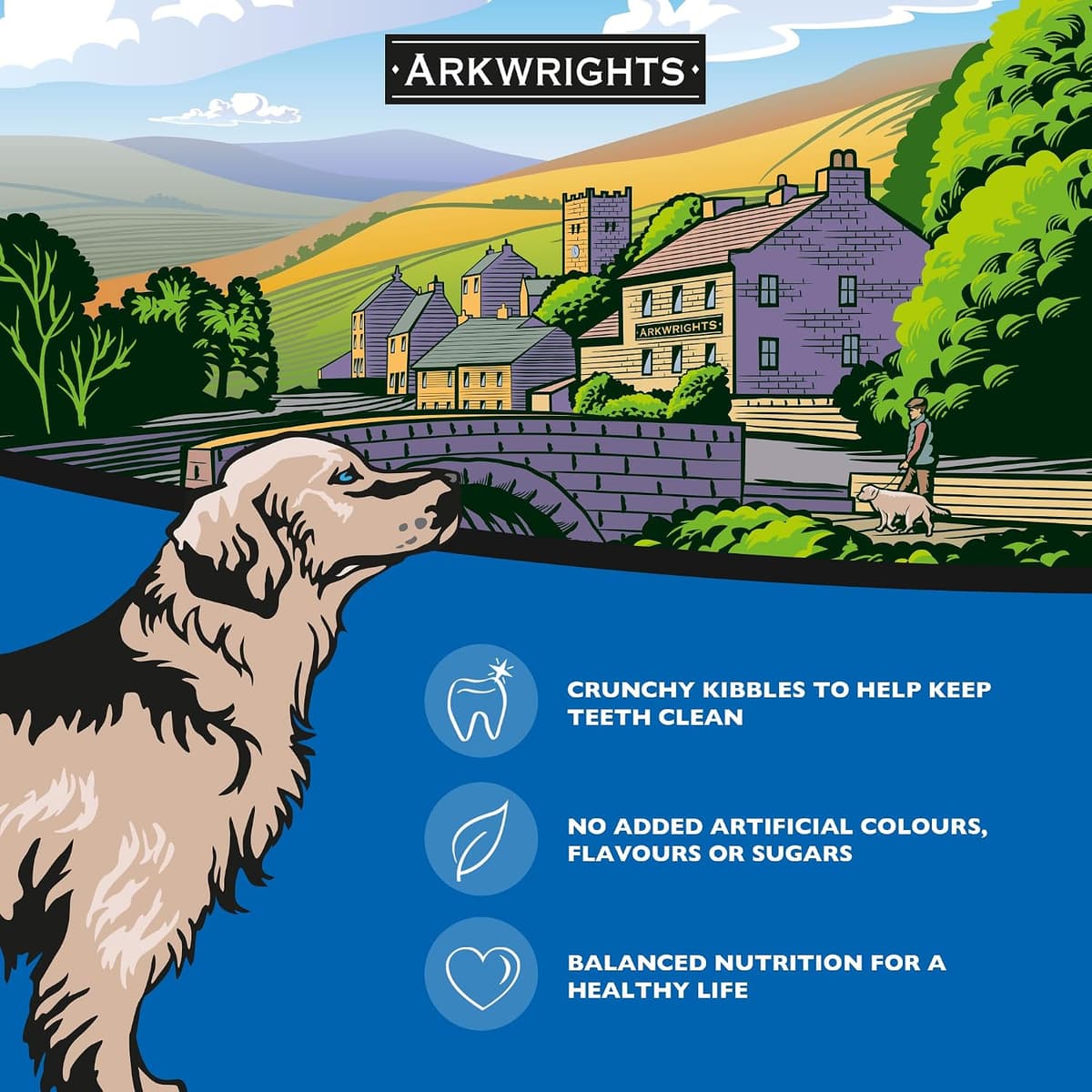 Gilbertson & Page Arkwrights Complete Dry Dog Food 2 pack (30kg) - 1 x 15kg Beef & 1 x 15kg Chicken - Complete Nutrition for Working and Sporting Adult Dogs 1x Chicken & 1x Beef 15 kg (Pack of 2)