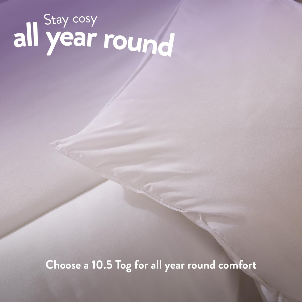 Slumberdown Cosy Nights Double Duvet 10.5 Tog - Breathable & Soft All Year-Round Double Quilt for Summer, Autumn & Winter | UK-Made, Non-Allergenic & Washable (200 x 200cm) — view 5
