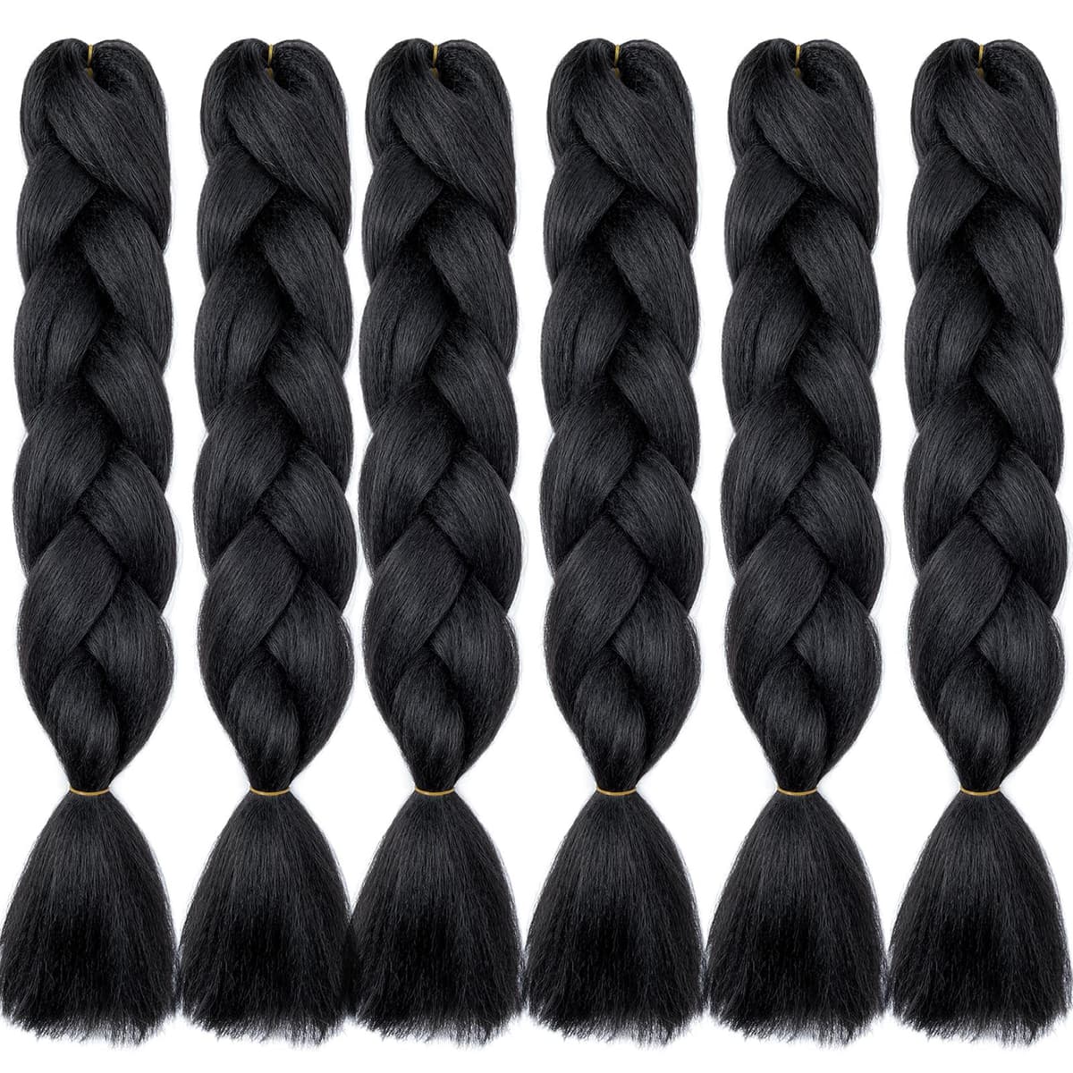 24" Braiding Hair Extension Jumbo Braids Synthetic 3bundles/pack Crochet Hair Afro Box Braid Heat Resistent (Dark Purple) — view 74
