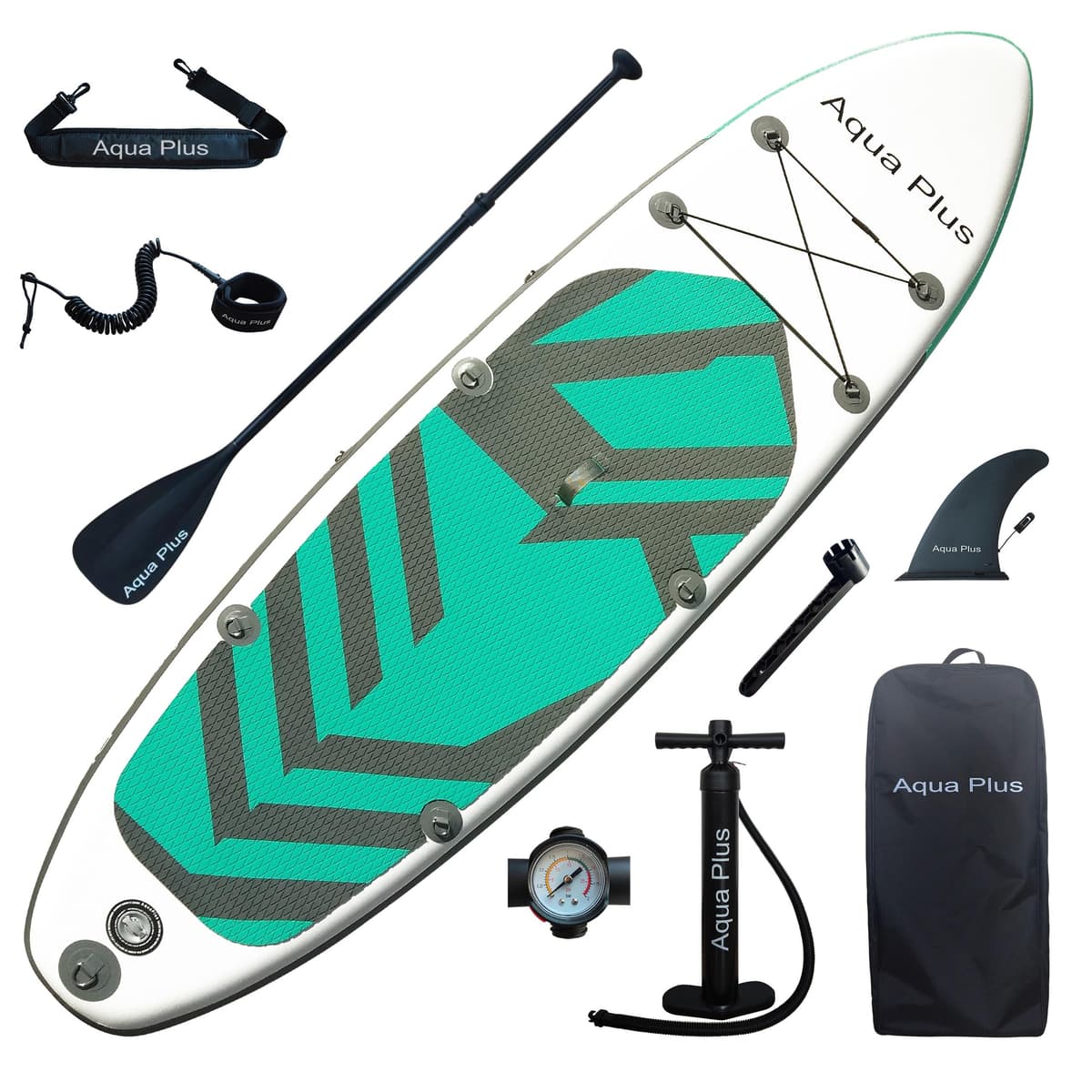 Aqua Plus Sup Inflable de 15cm de Grosor para Todos los Niveles de Habilidad, Paleta Ajustable, Bomba, Mochila de Viaje ISUP, Tabla de Remo Inflable para jóvenes y Adultos — view 11