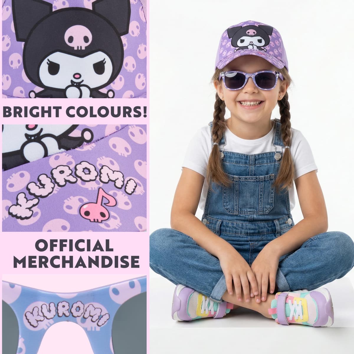 Disney Stitch | Hello Kitty | Care Bears Set Gafas de Sol y Gorra Niña, Protección UV400, Gorra Ajustable, Accesorios de Viaje, Regalo para Niña — view 4
