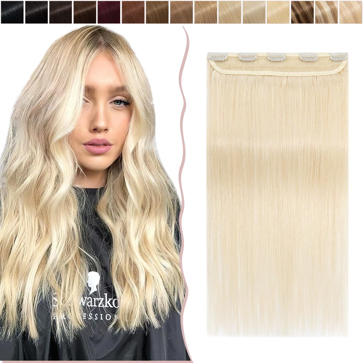 12 inch Clip in Hair Extension Human Hair One Piece 100% Real Remy [#2 Dark Brown] 3/4 Full Head Straight Hair Pieces for Women Invisible Short (40g) — view 27