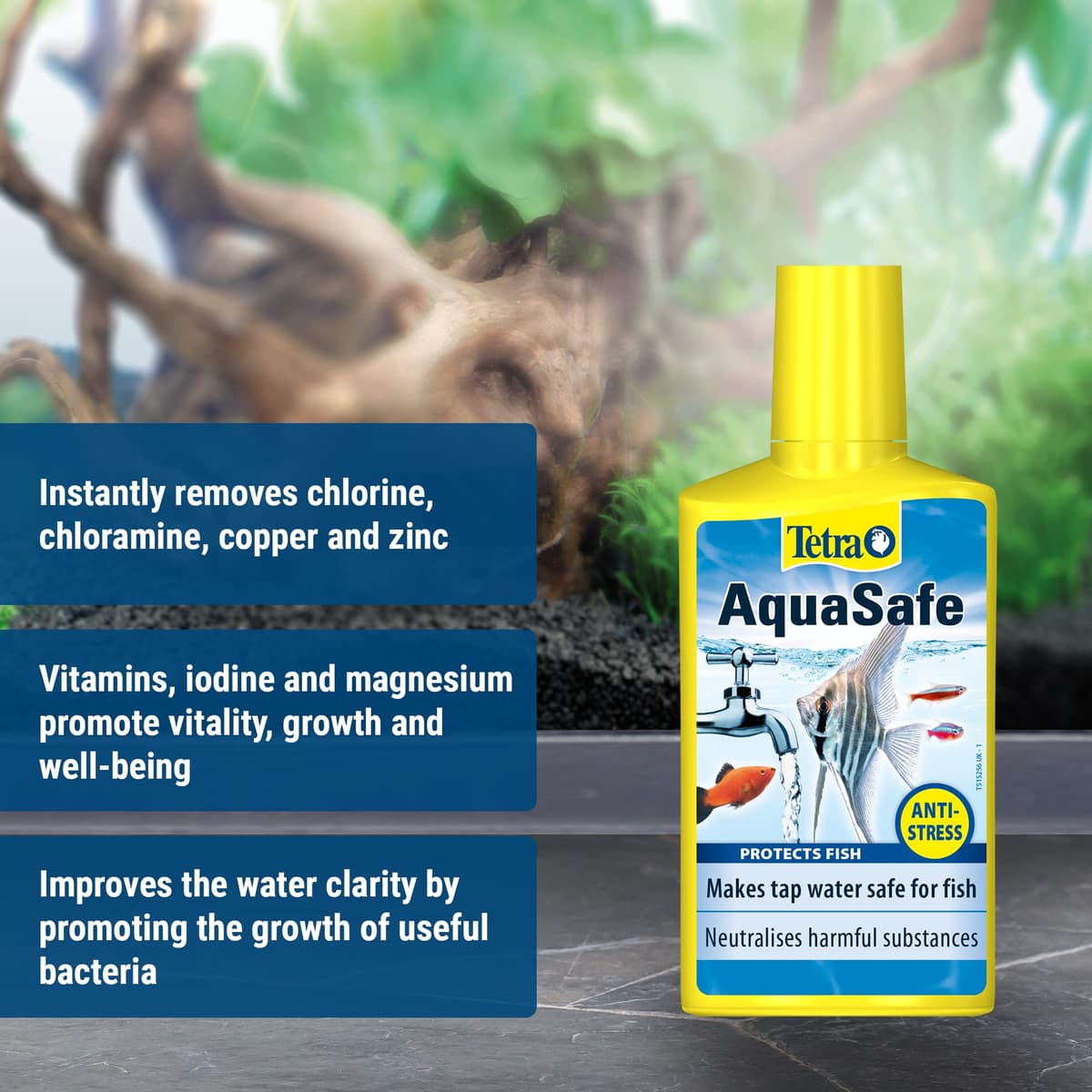 Tetra AquaSafe to Turn Tap Water into Safe and Healthy Water for Fish and Plants, 500 ml — view 3